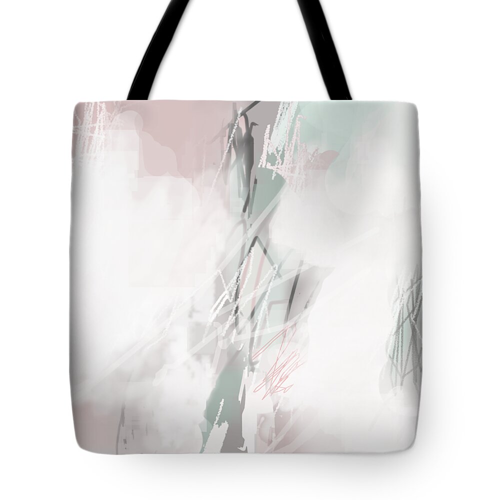 Painting Tote Bag featuring the digital art Emerging by Janis Kirstein