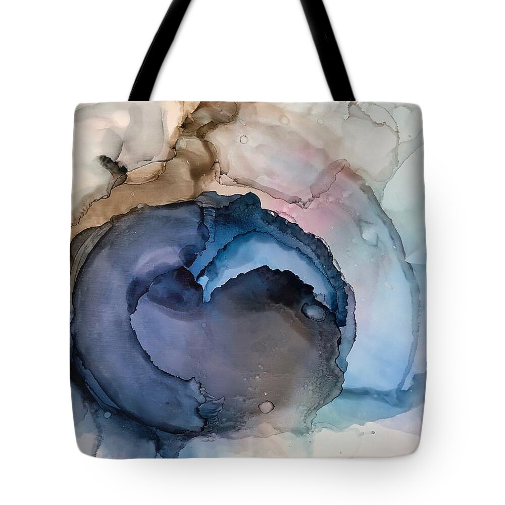 Blue Tote Bag featuring the painting Emptiness by Eric Fischer