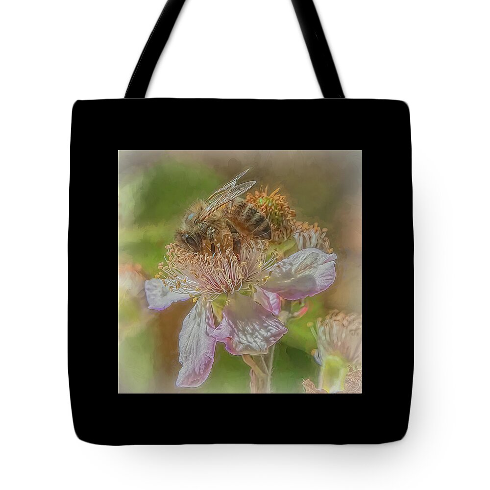 Enchanted Tote Bag featuring the photograph Enchanted Bee 1758 by Samuel Sheats