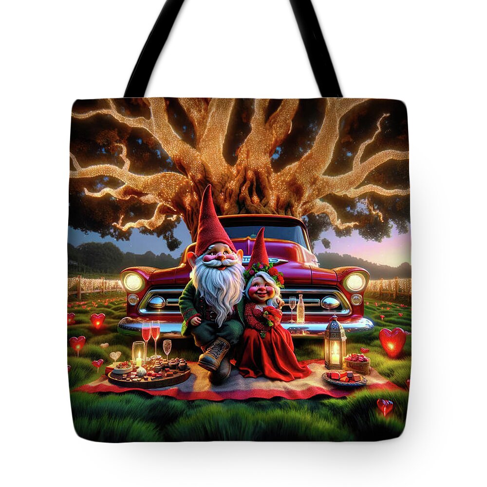 Twilight Tote Bag featuring the digital art Enchanted Twilight Picnic by Bill and Linda Tiepelman