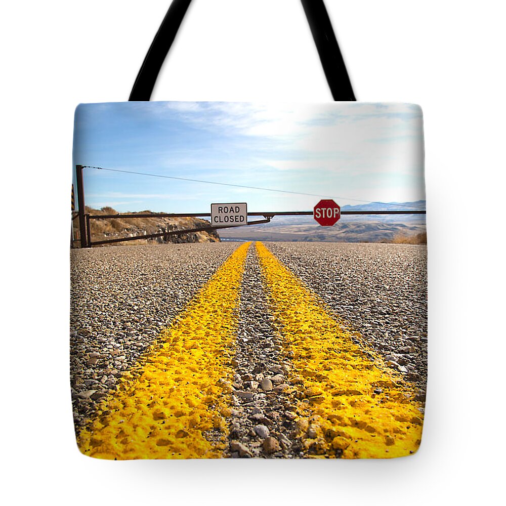 End Tote Bag featuring the photograph End of Road by Dart Humeston