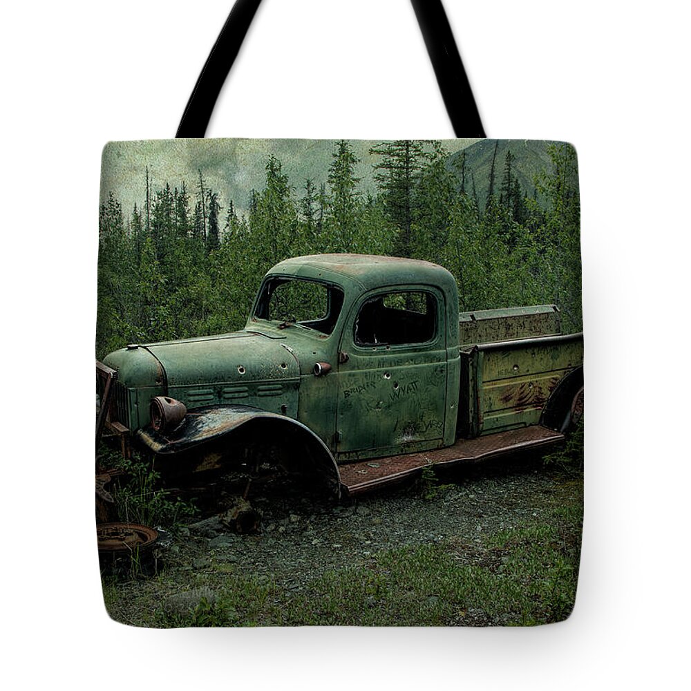Alaska Tote Bag featuring the photograph End Of The Line by Fred Denner