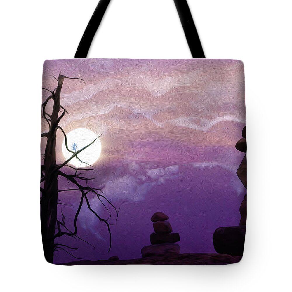 Fantasy Tote Bag featuring the photograph End Of Trail by Ed Hall