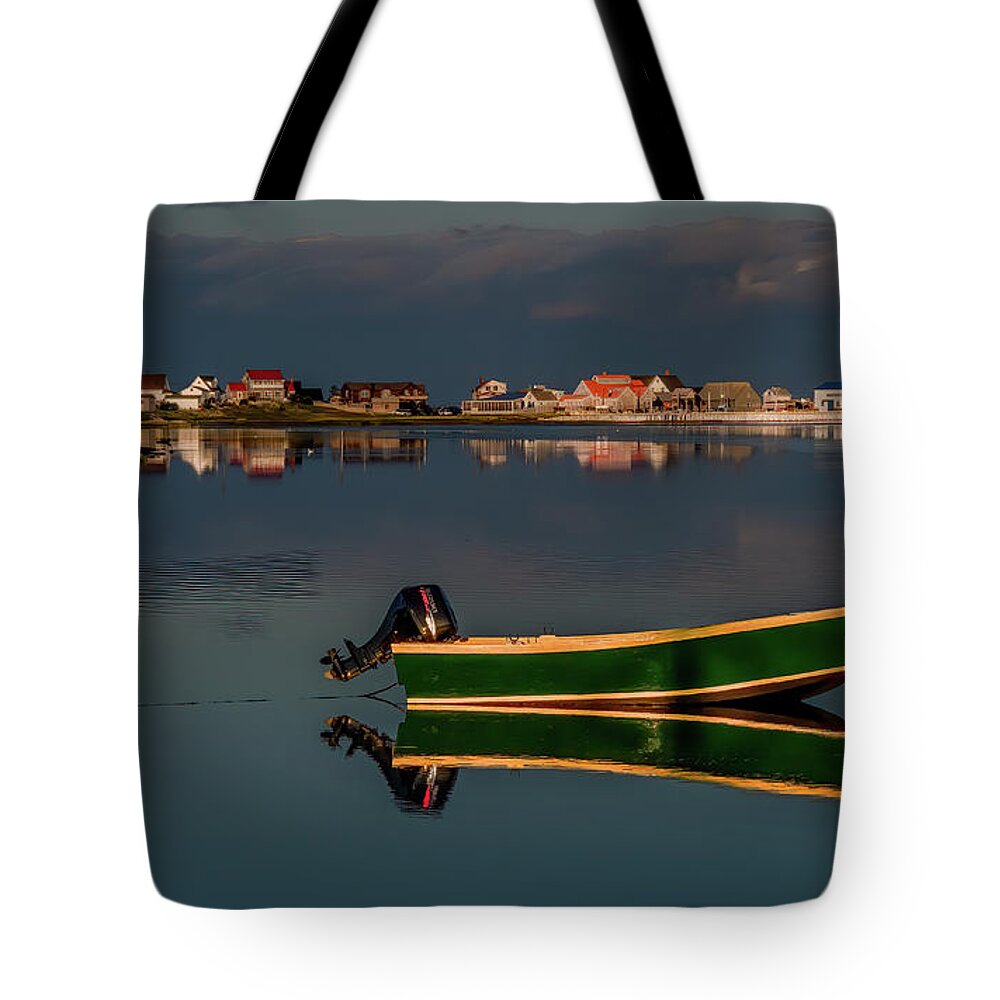 Pei Tote Bag featuring the photograph Ending the Day at Rustico Harbor by Marcy Wielfaert