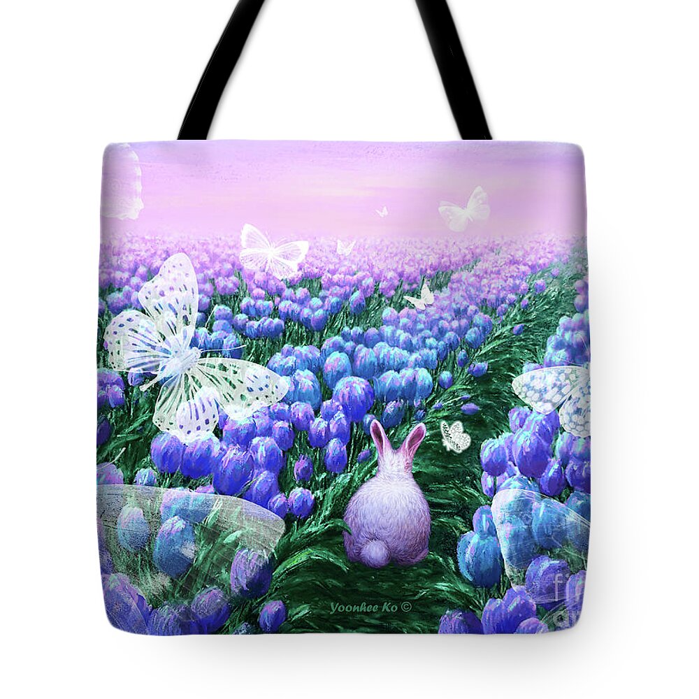 Landscape Tote Bag featuring the painting Endless Dream by Yoonhee Ko