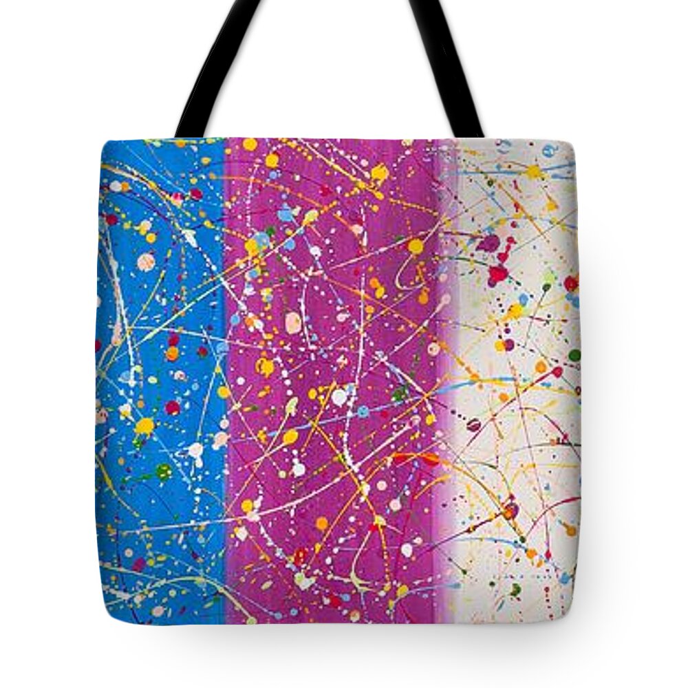 Energy Tote Bag featuring the painting Energy centers by Hagit Dayan