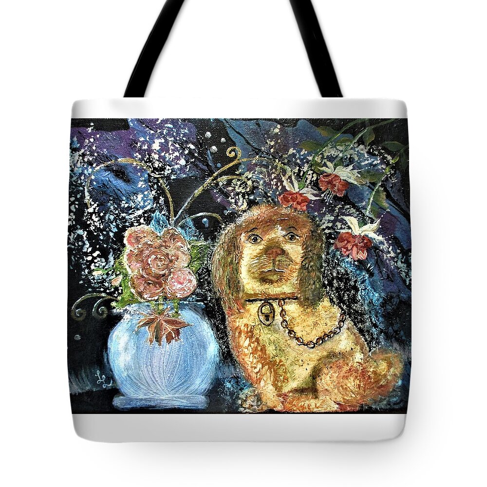 England Staffordshire Dog Tote Bag featuring the painting England Staffordshire Dog by Lynn Raizel Lane