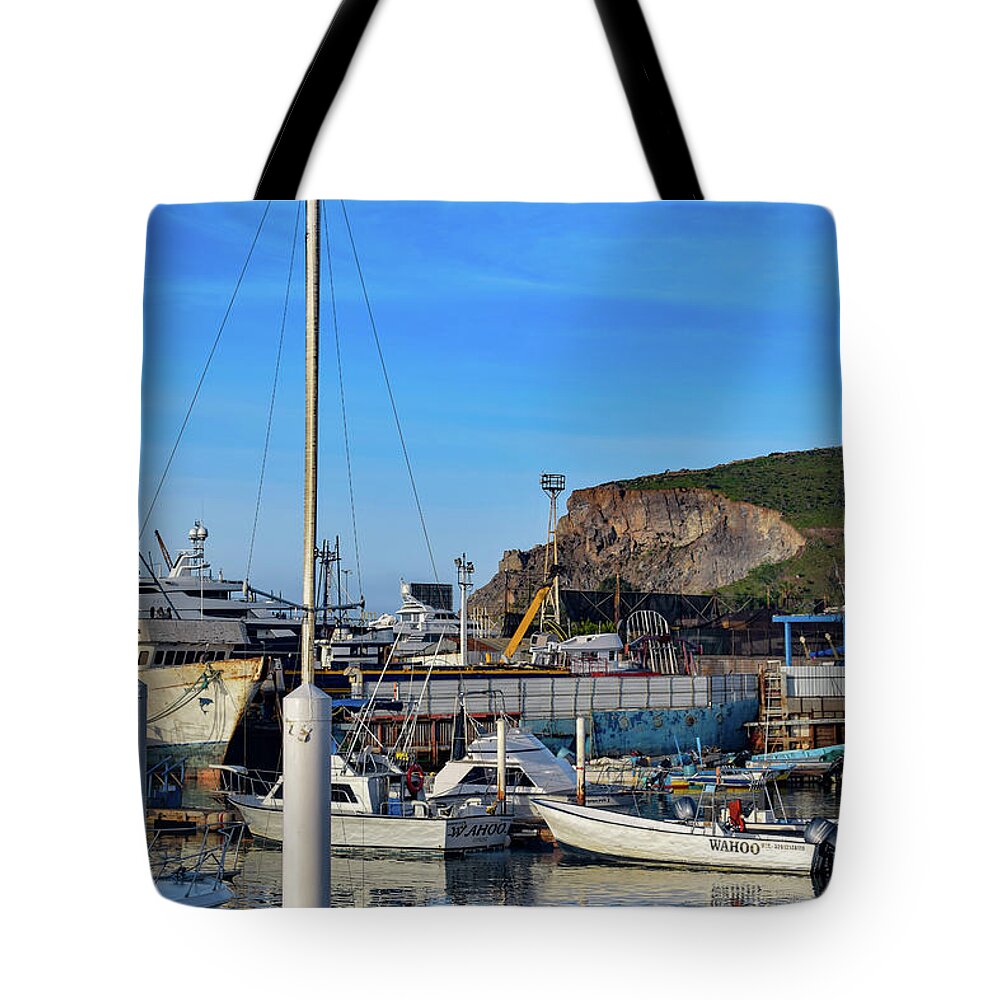 Ensenada Tote Bag featuring the photograph Ensenada Harbor by William Scott Koenig