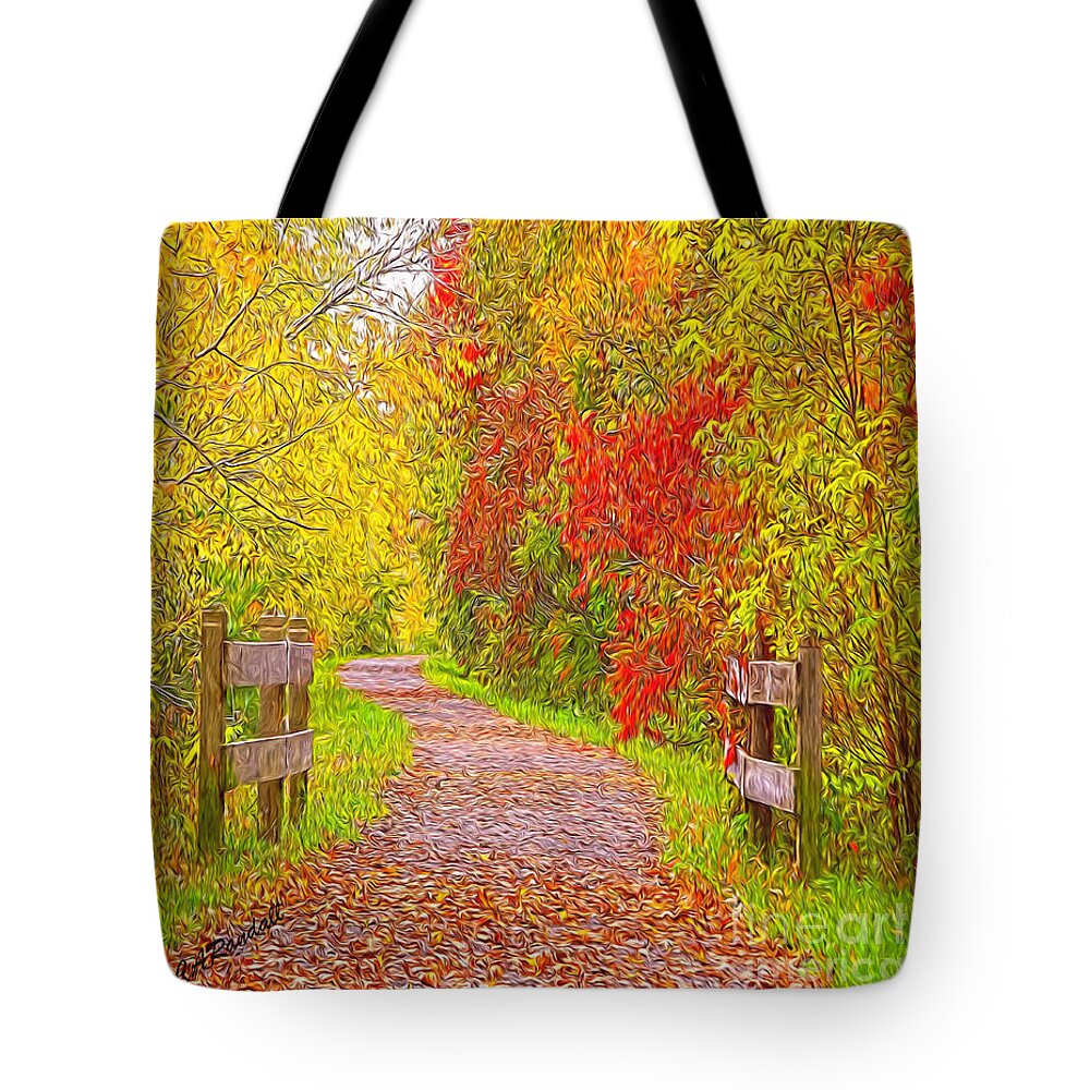 Autumn Tote Bag featuring the photograph Russet Trailway by Carol Randall