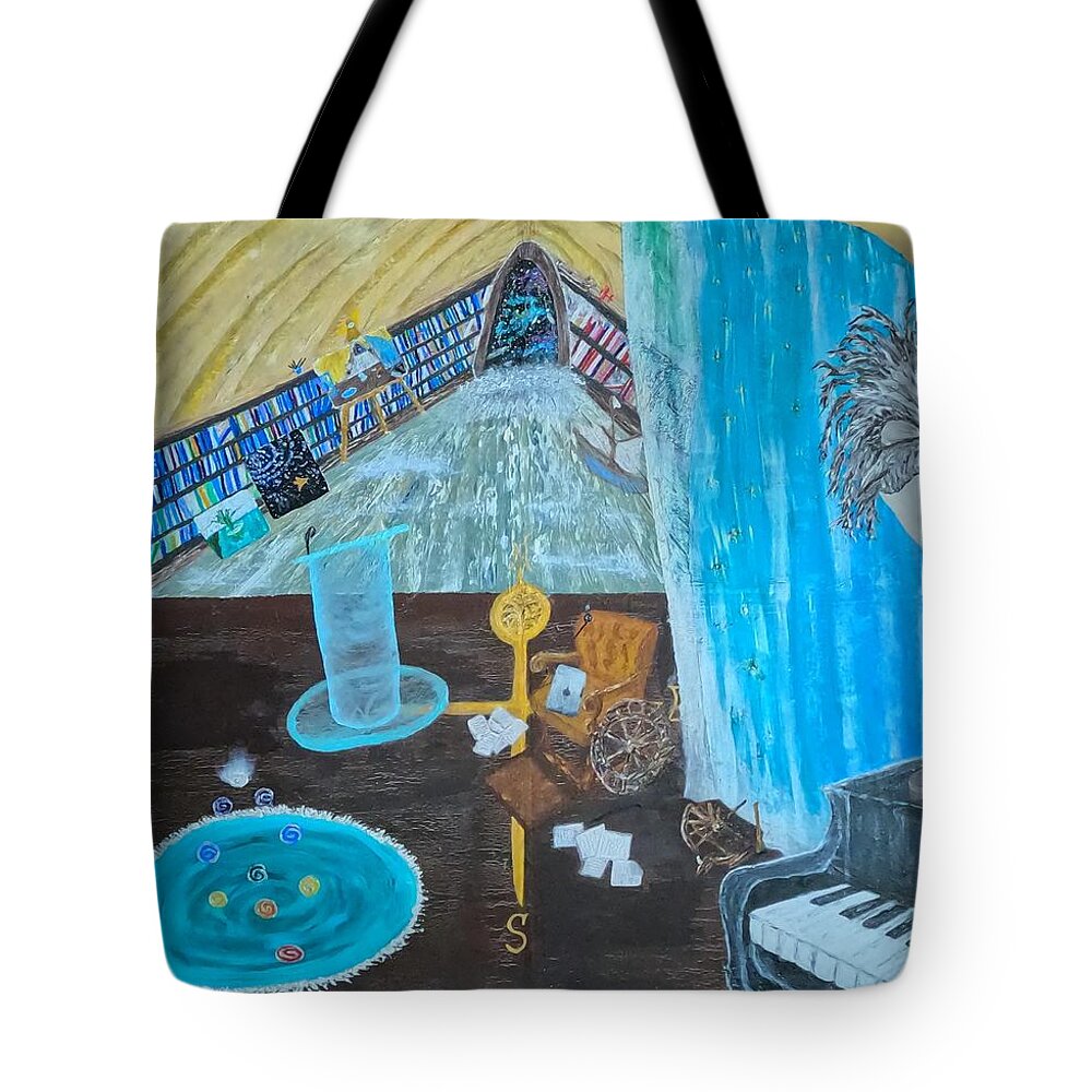  Tote Bag featuring the painting Entrance to my Exit by Christina Knight