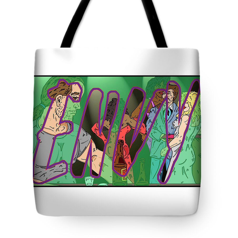 Envy Tote Bag featuring the digital art Envy from the Seven Deadly Sins Series by Christopher W Weeks