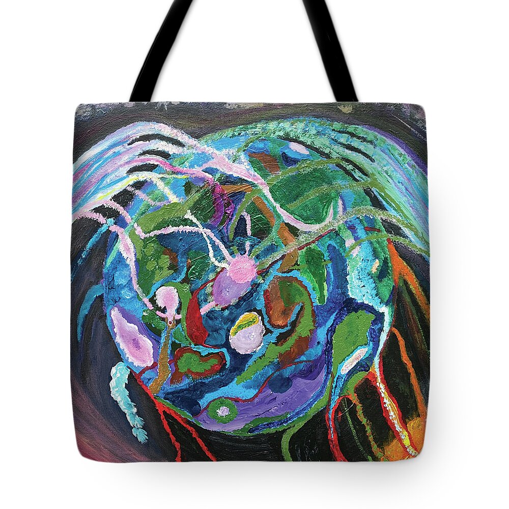 Trump Tote Bag featuring the painting Escape by David Feder