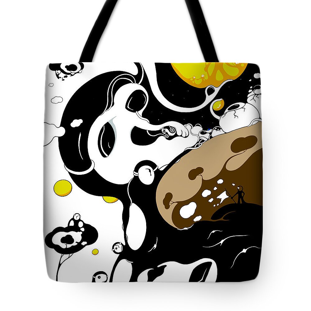 Space Tote Bag featuring the digital art Escaping Annihilation by Craig Tilley