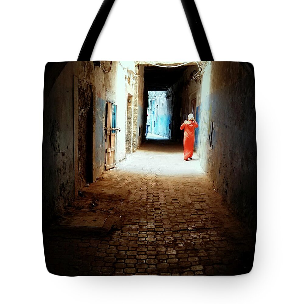 Essaouira Tote Bag featuring the photograph Essaouira Medina by Gene Taylor