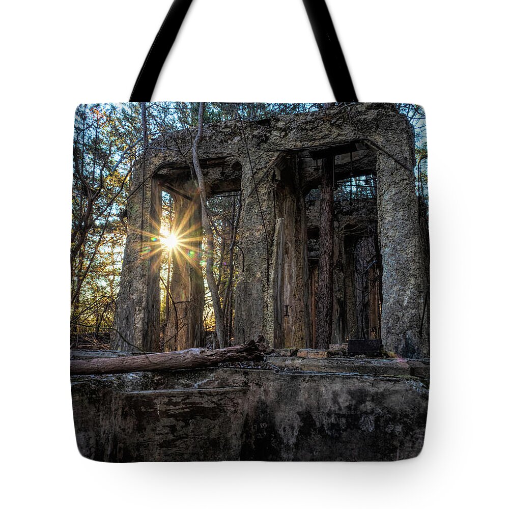 Park Tote Bag featuring the photograph Estell Manor Bethlehem Loading Company Ruins by Kristia Adams