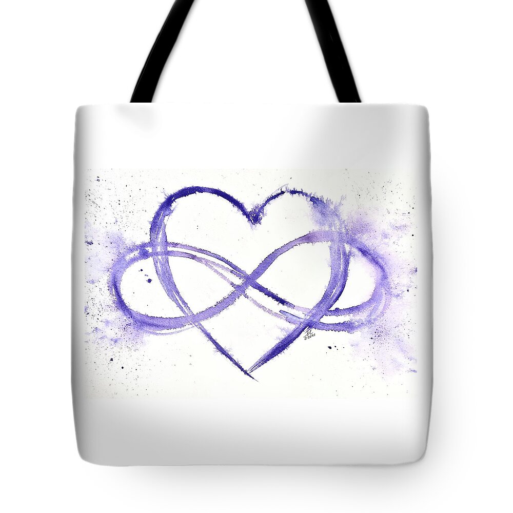 Oneness Tote Bag featuring the painting Only Love Is Eternal by Michal Madison