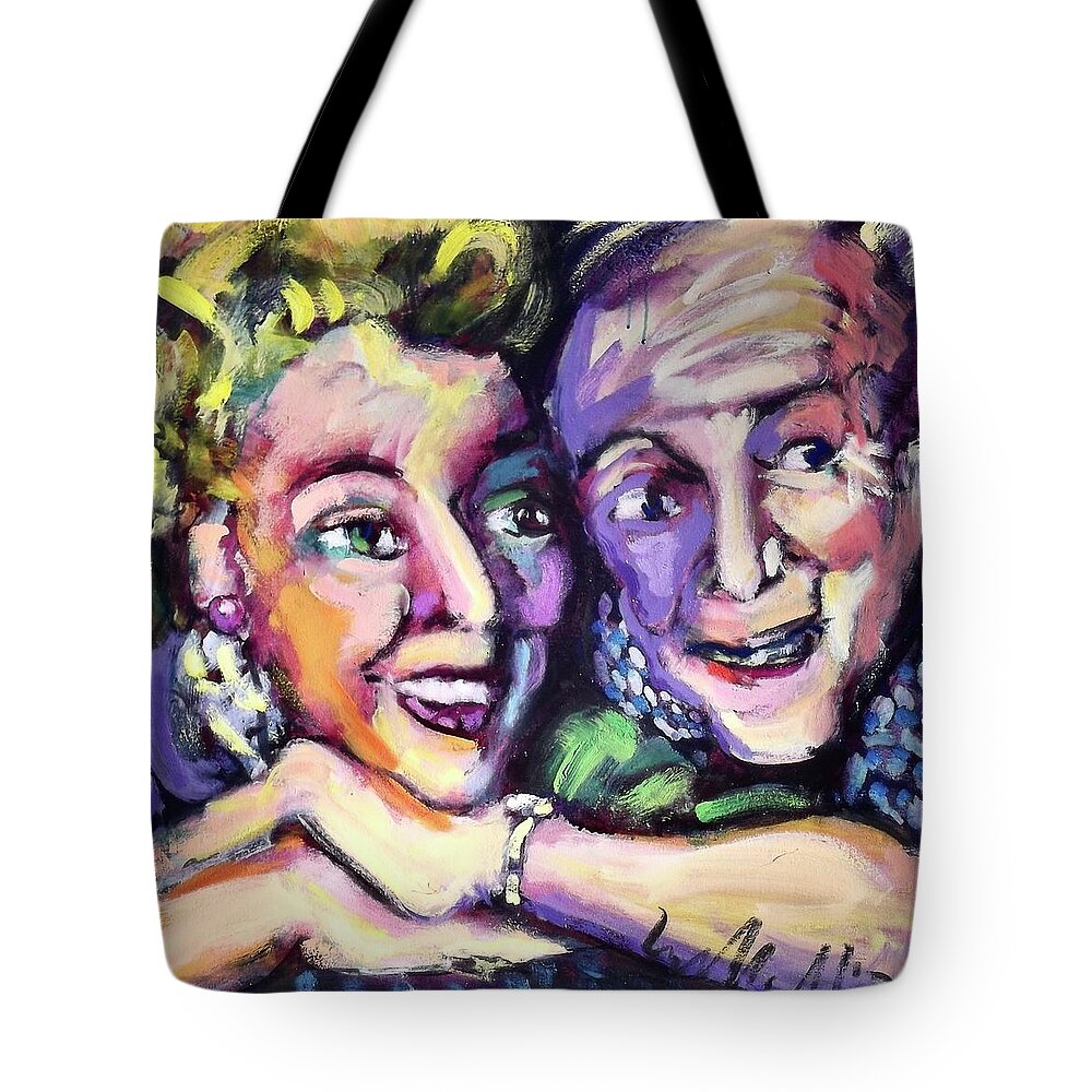 Painting Tote Bag featuring the painting Ethel and Fred by Les Leffingwell