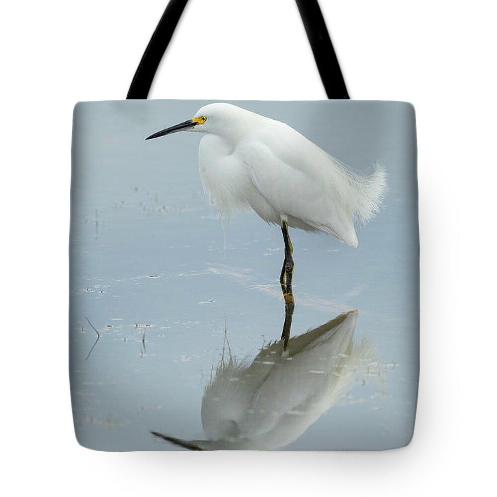 Egret Tote Bag featuring the photograph Ethereal Egret by Fran Gallogly