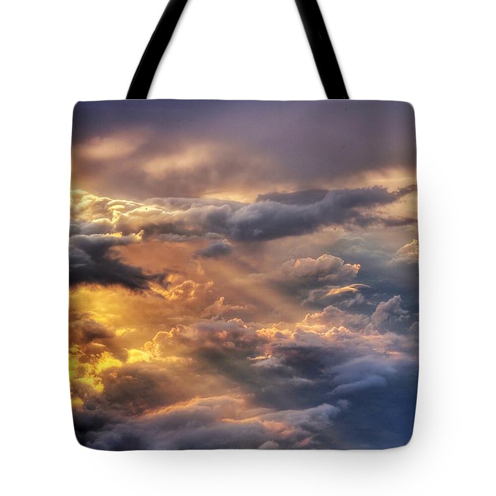 Sunset Tote Bag featuring the photograph Ethereal Sky by Katie Dobies