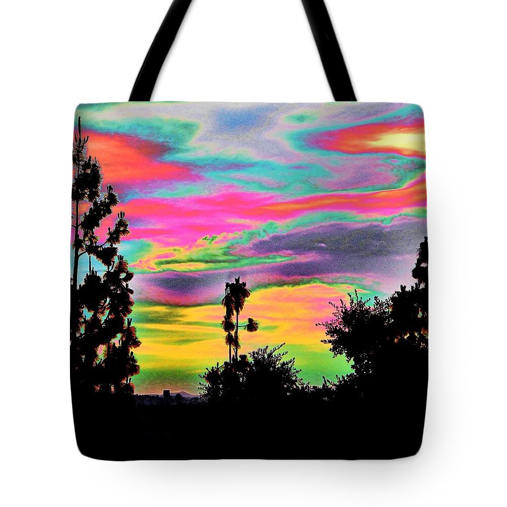 Sky Tote Bag featuring the photograph Evening Sky Landscape by Andrew Lawrence