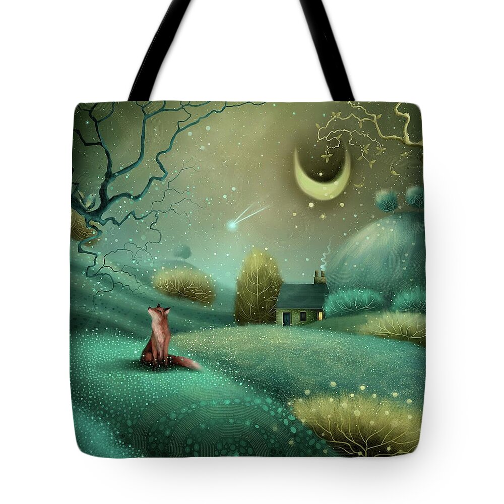 Landscape Tote Bag featuring the painting Evening Song by Joe Gilronan