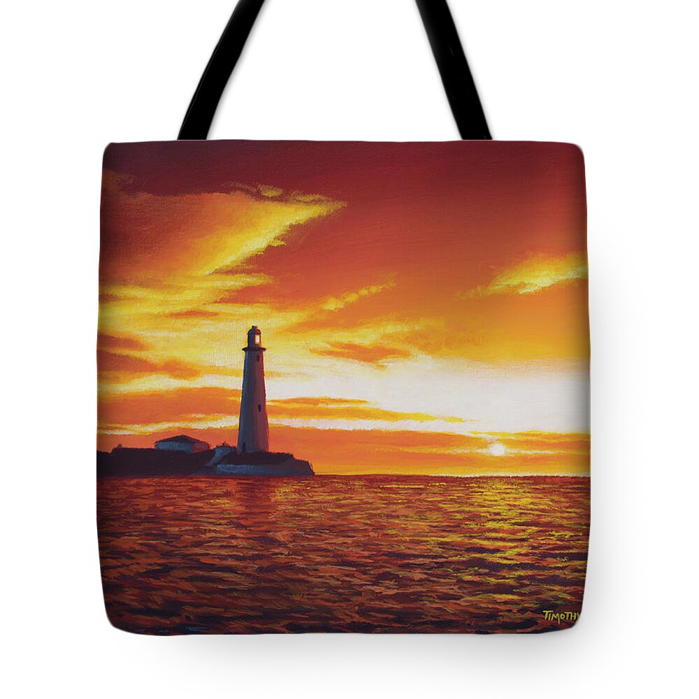 Acrylic Tote Bag featuring the painting Evening Watch by Timothy Stanford