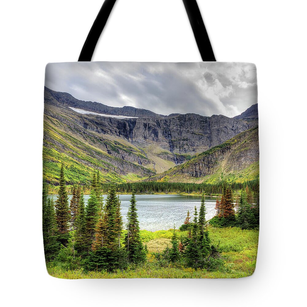 Fall At Bullhead Lake In Glacier National Park Tote Bag featuring the photograph Everlasting beauty by Carolyn Hall