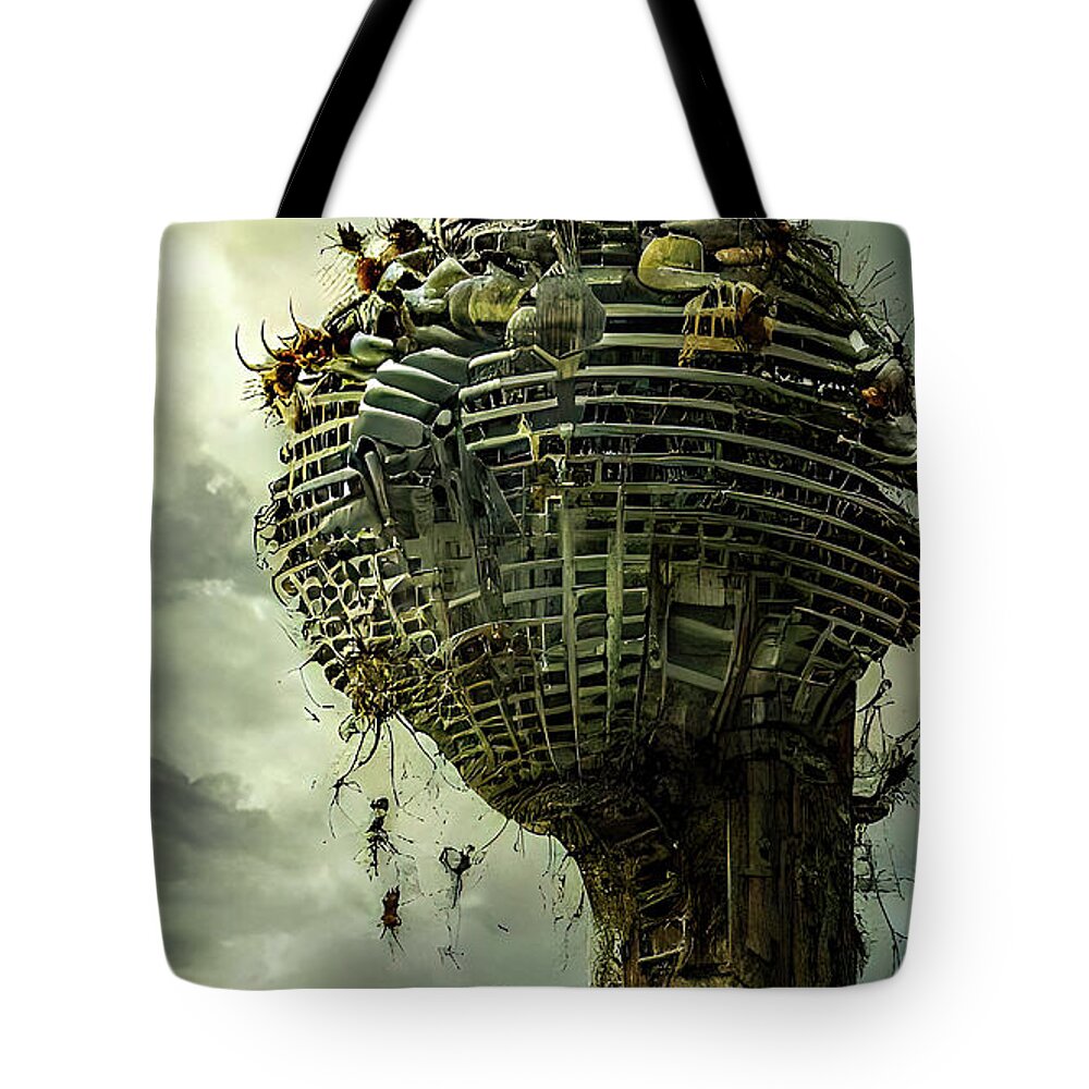 Bee Tote Bag featuring the painting Evolution by Bob Orsillo
