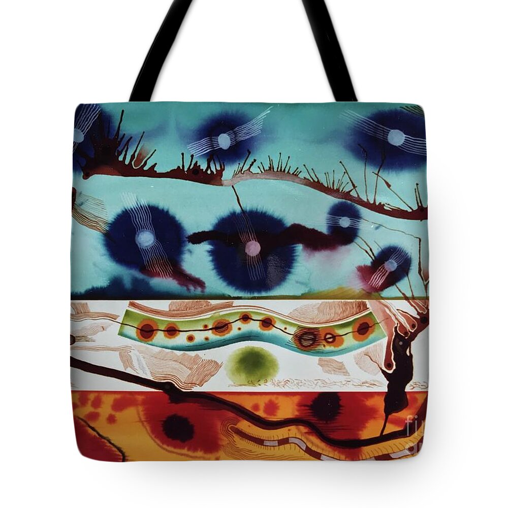 Evolution Tote Bag featuring the painting Evolution Life Forms 2 by Glen Neff