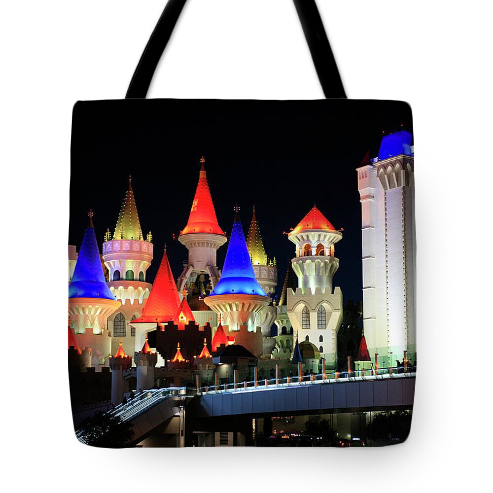 Excalibur Tote Bag featuring the photograph Excalibur hotel by Chris Smith