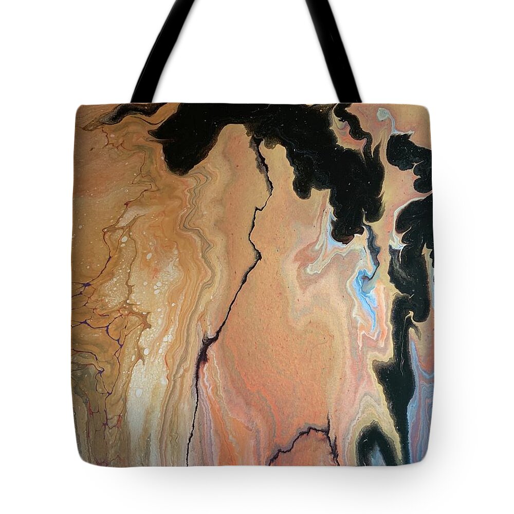 Earth Tote Bag featuring the painting Excavation by Nicole DiCicco