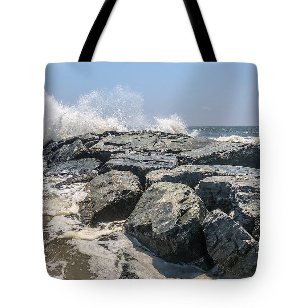  Iphone Tote Bag featuring the photograph Exploding Wave by Cate Franklyn