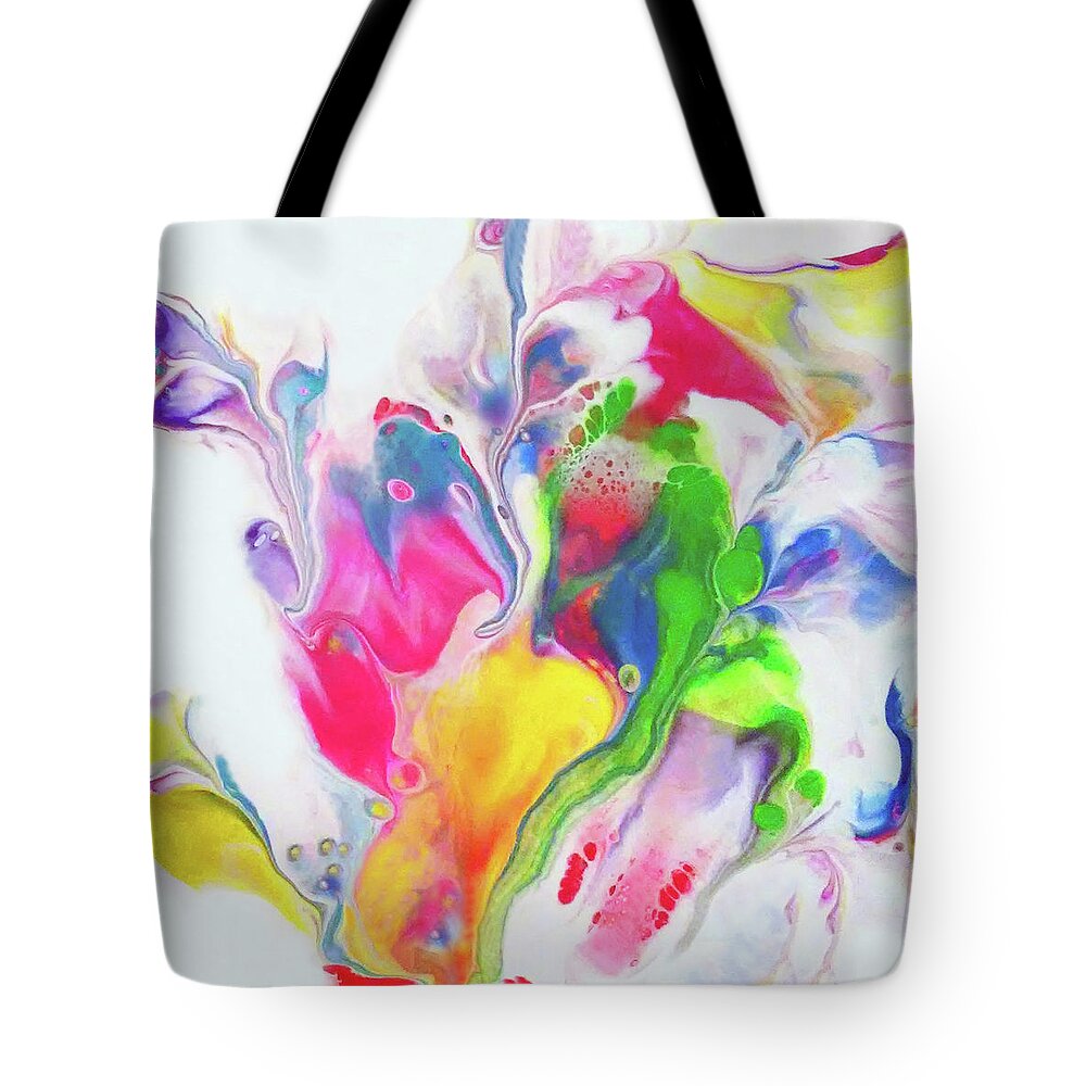 Colorful Tote Bag featuring the painting Explore1 by Deborah Erlandson