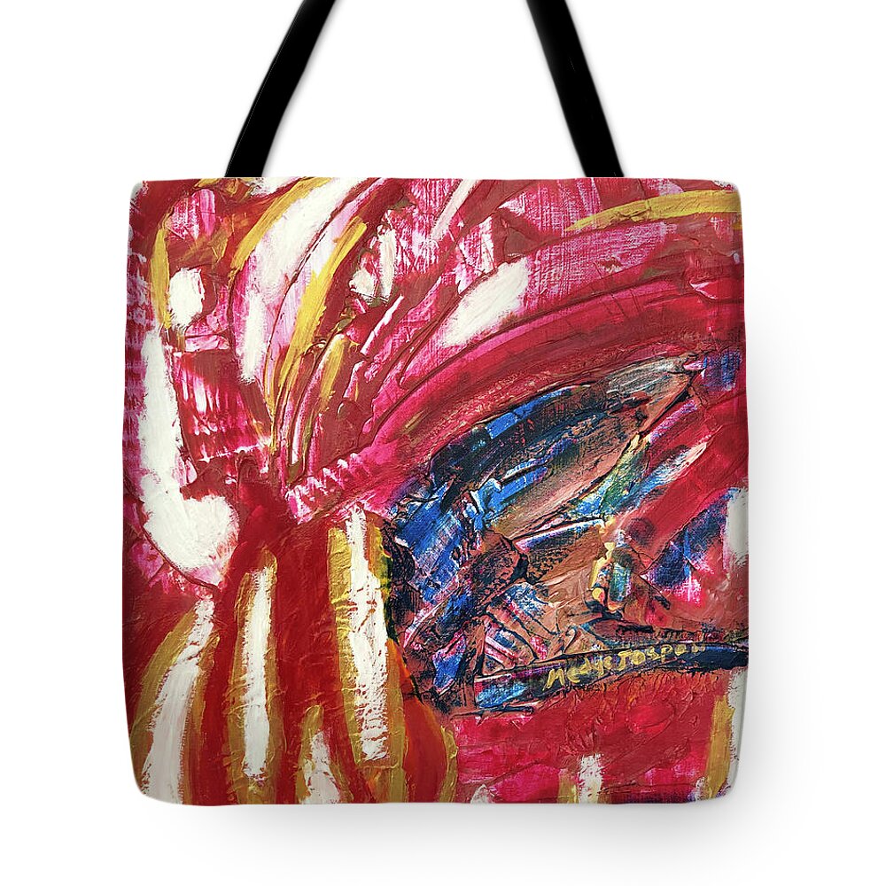 Estival Tote Bag featuring the painting Expression Estivale by Medge Jaspan