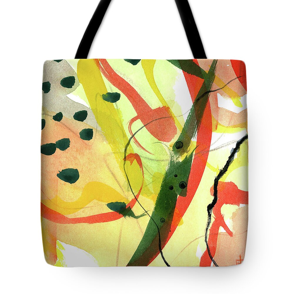 Abstract Tote Bag featuring the painting Expressions 18-12 by Lynda Hoffman-Snodgrass