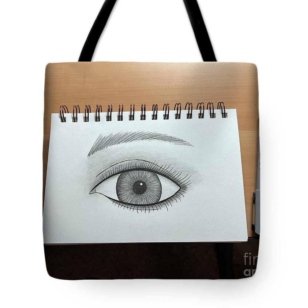  Tote Bag featuring the digital art Eye challenge by Donna Mibus