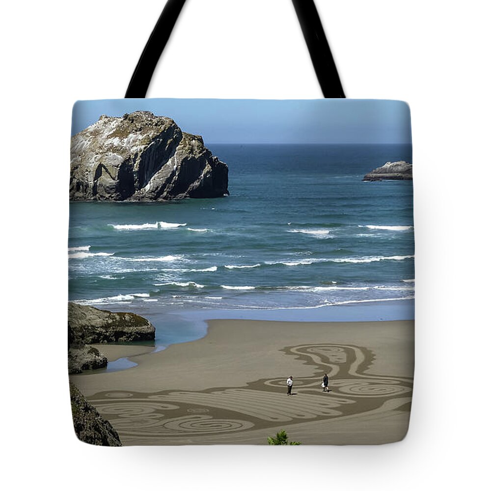 Oregon Tote Bag featuring the photograph Face Rock by Margaret Pitcher