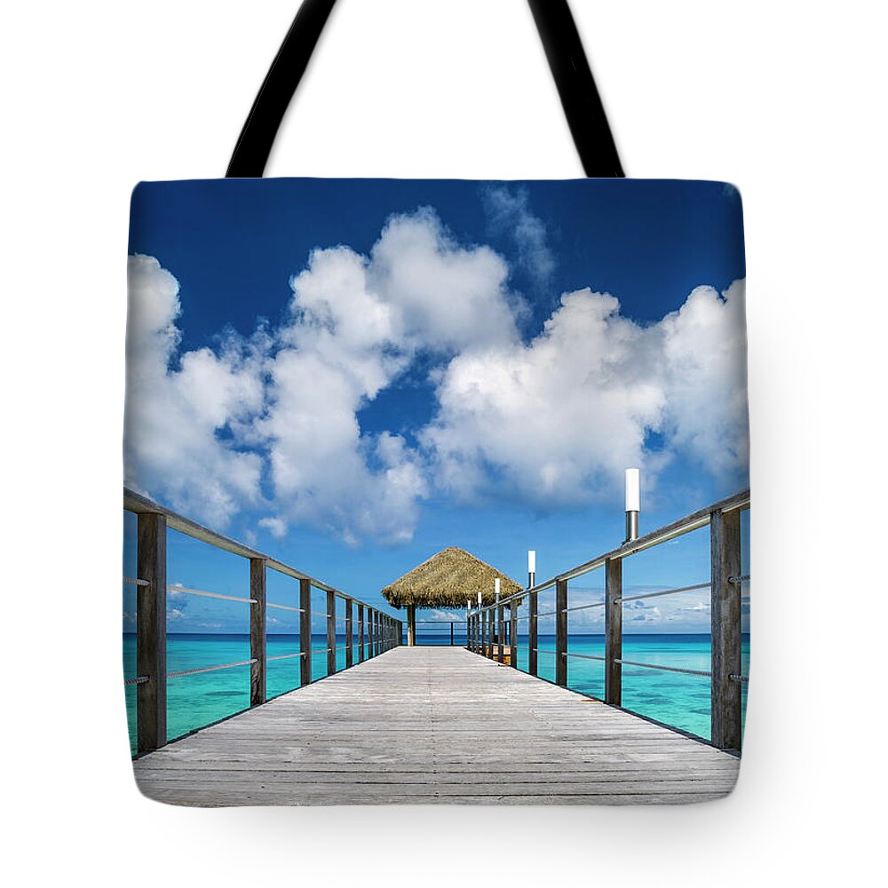 Rangiroa Tote Bag featuring the photograph Rangiroa - perspective by Olivier Parent