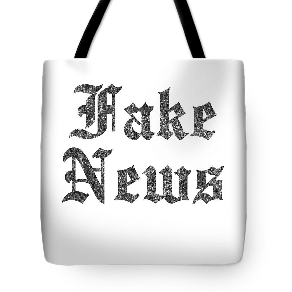Cool Tote Bag featuring the digital art Fake News Retro by Flippin Sweet Gear