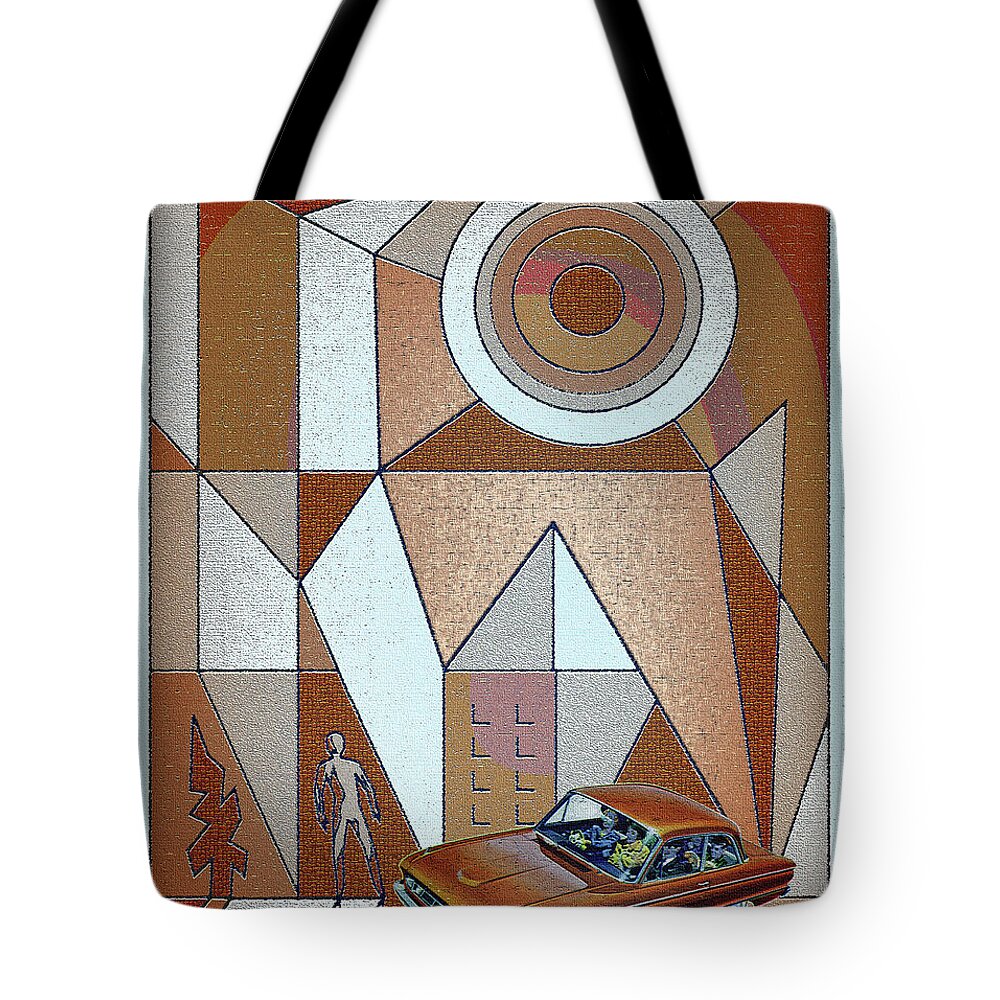 Falconer Tote Bag featuring the digital art Falconer / Orange Falcon by David Squibb