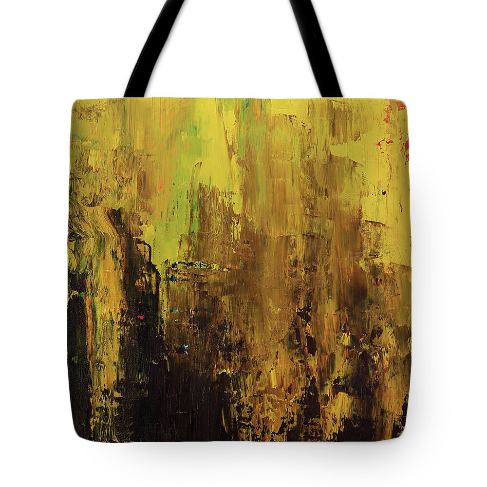 Nature Tote Bag featuring the painting Fall Dawn by Sv Bell