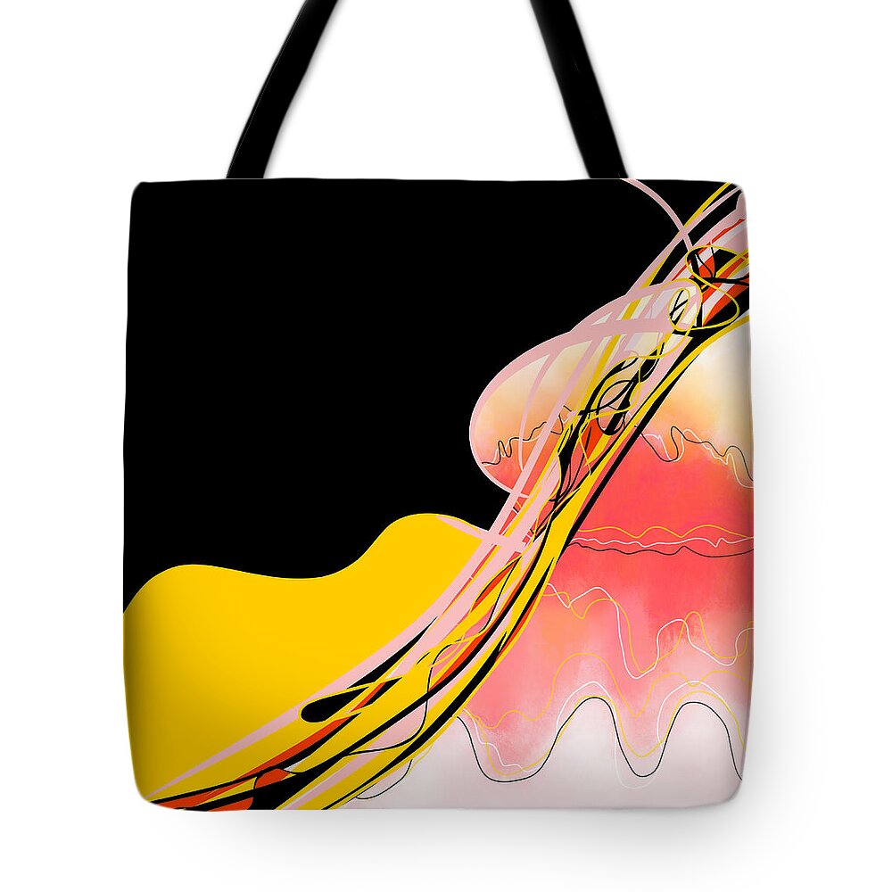 Tote Bag featuring the digital art Fall Fire by Amber Lasche