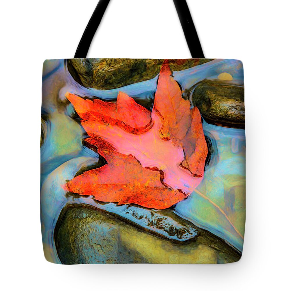 Carolina Tote Bag featuring the photograph Fall Float Painting by Debra and Dave Vanderlaan