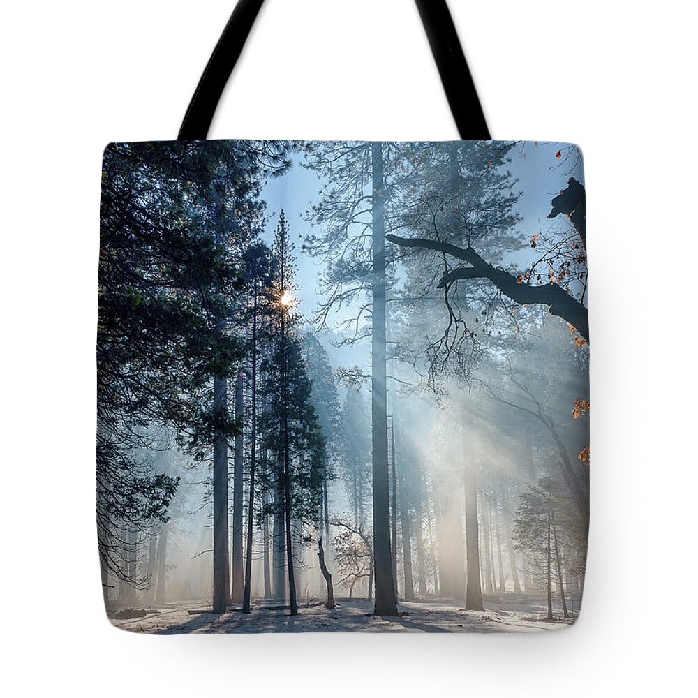 Usa Tote Bag featuring the photograph Fall Atmospherics in Yosemite Valley by Doug Holck