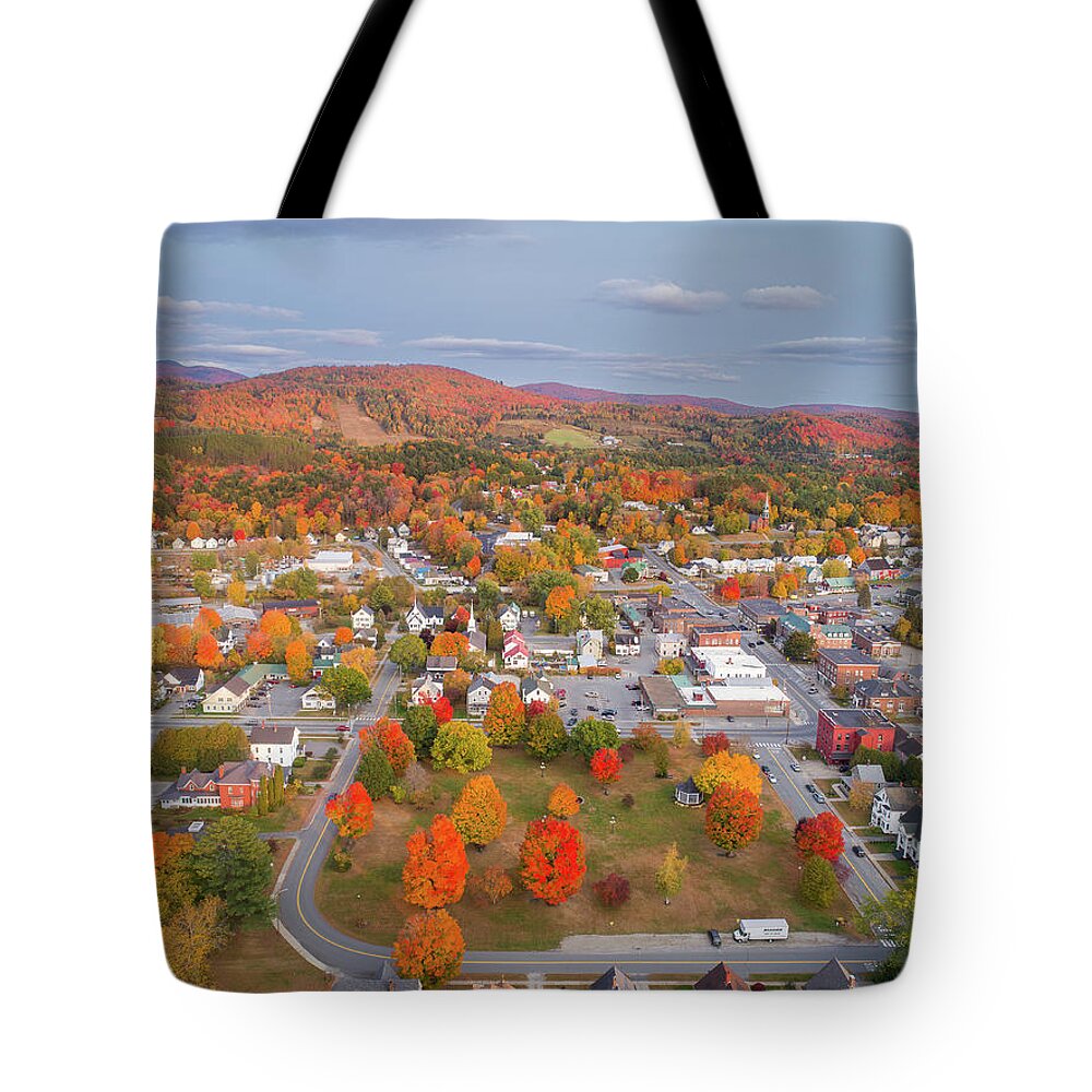 Fall Tote Bag featuring the photograph Fall Foliage In Lyndonville, Vermont - September 2020 #2 by John Rowe