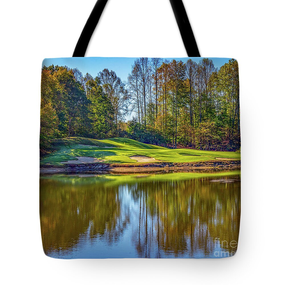 Golf Tote Bag featuring the photograph Fall Golf by Coral Stengel