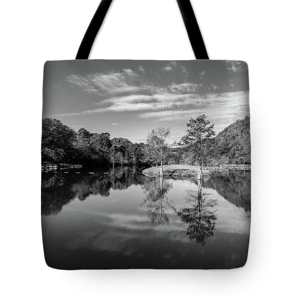 Brokenbow Tote Bag featuring the photograph Fall Reflection by Pam Rendall