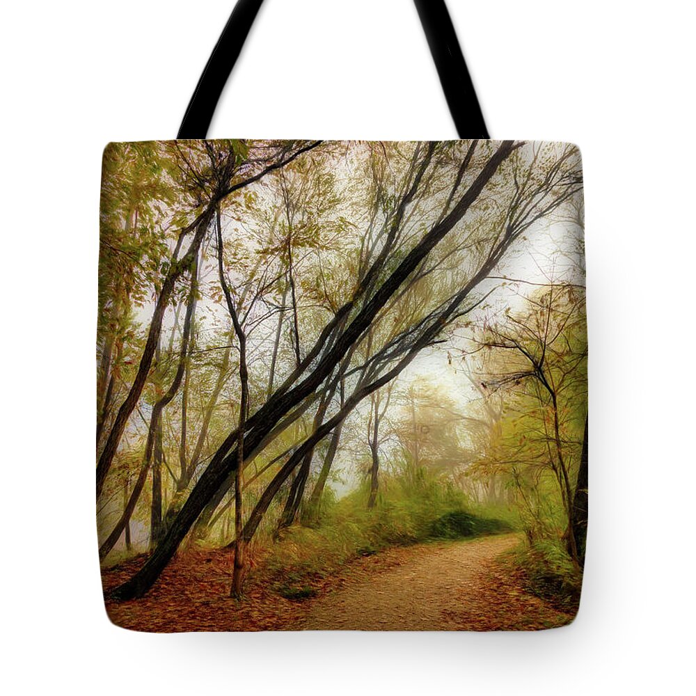 Carolina Tote Bag featuring the photograph Fallen Leaves Painting by Debra and Dave Vanderlaan