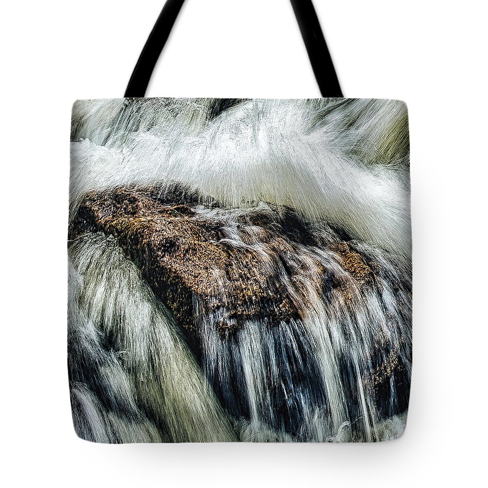 Falling Water Tote Bag featuring the photograph Falling by Jim Signorelli