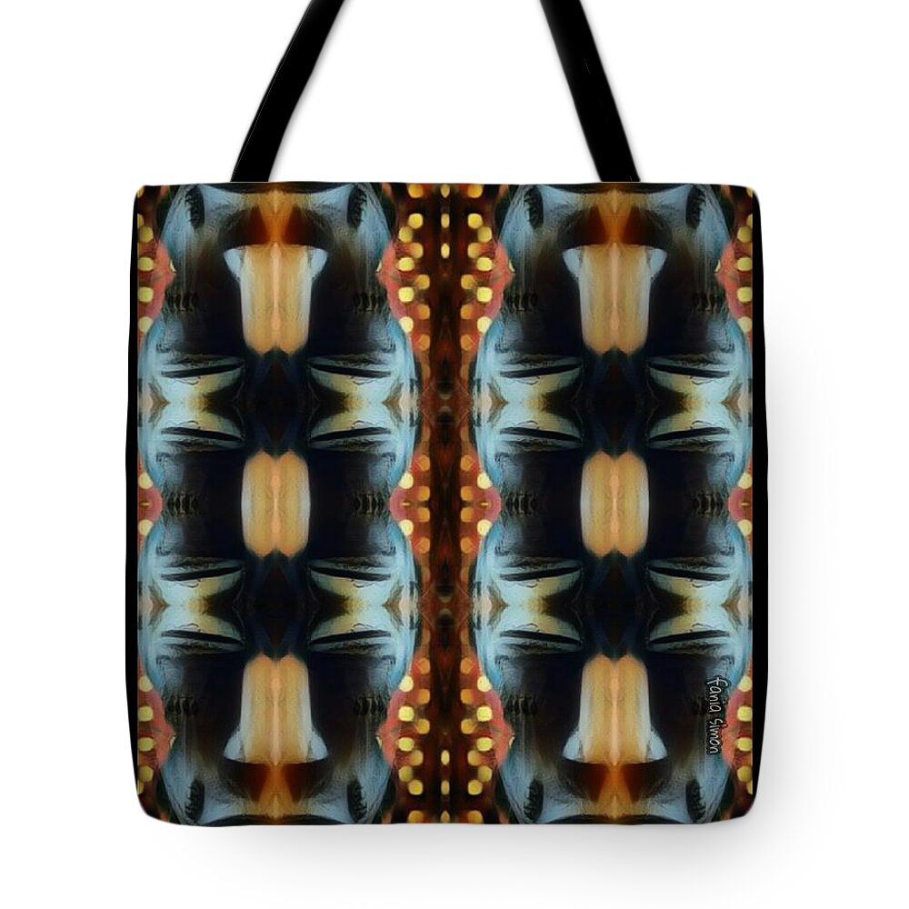  Tote Bag featuring the mixed media Family by Fania Simon